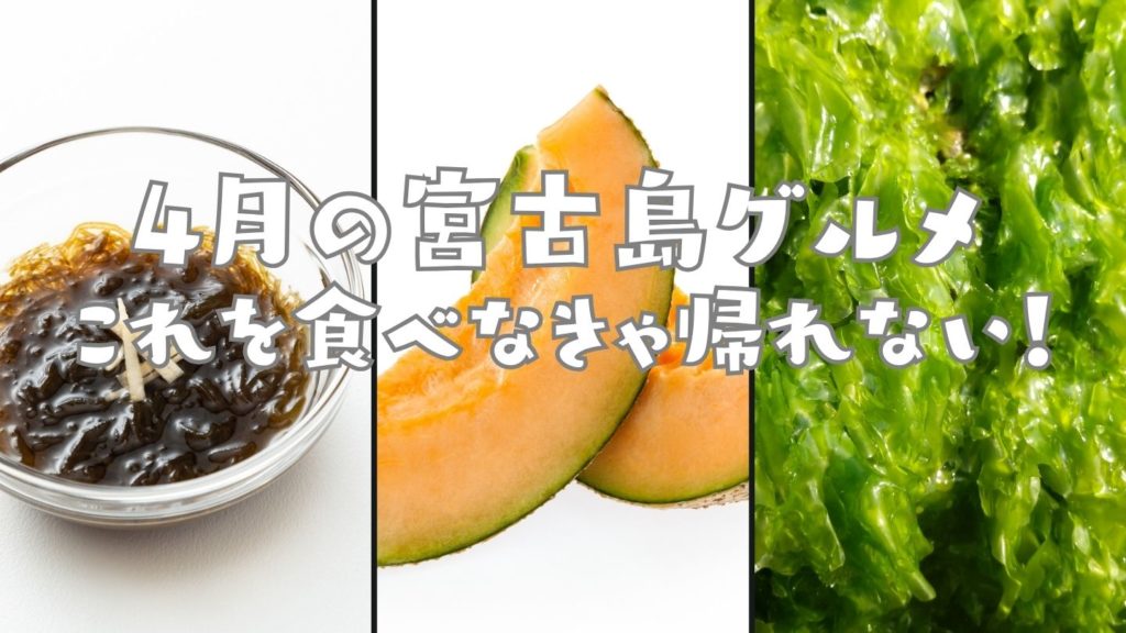 4月の宮古島グルメ：これを食べなきゃ帰れない！